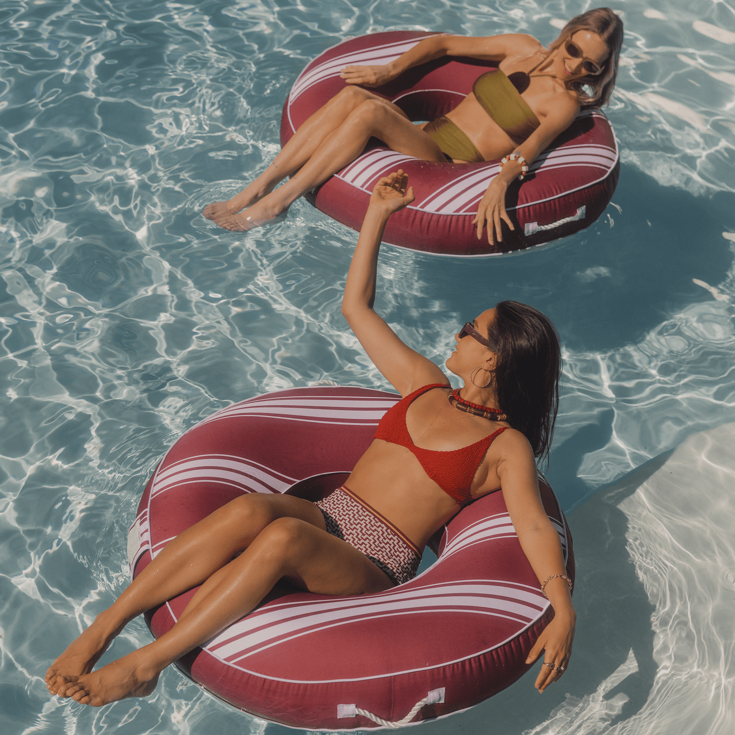 Fabric Covered Tube Float - Red Stripe | Funboy On Sale