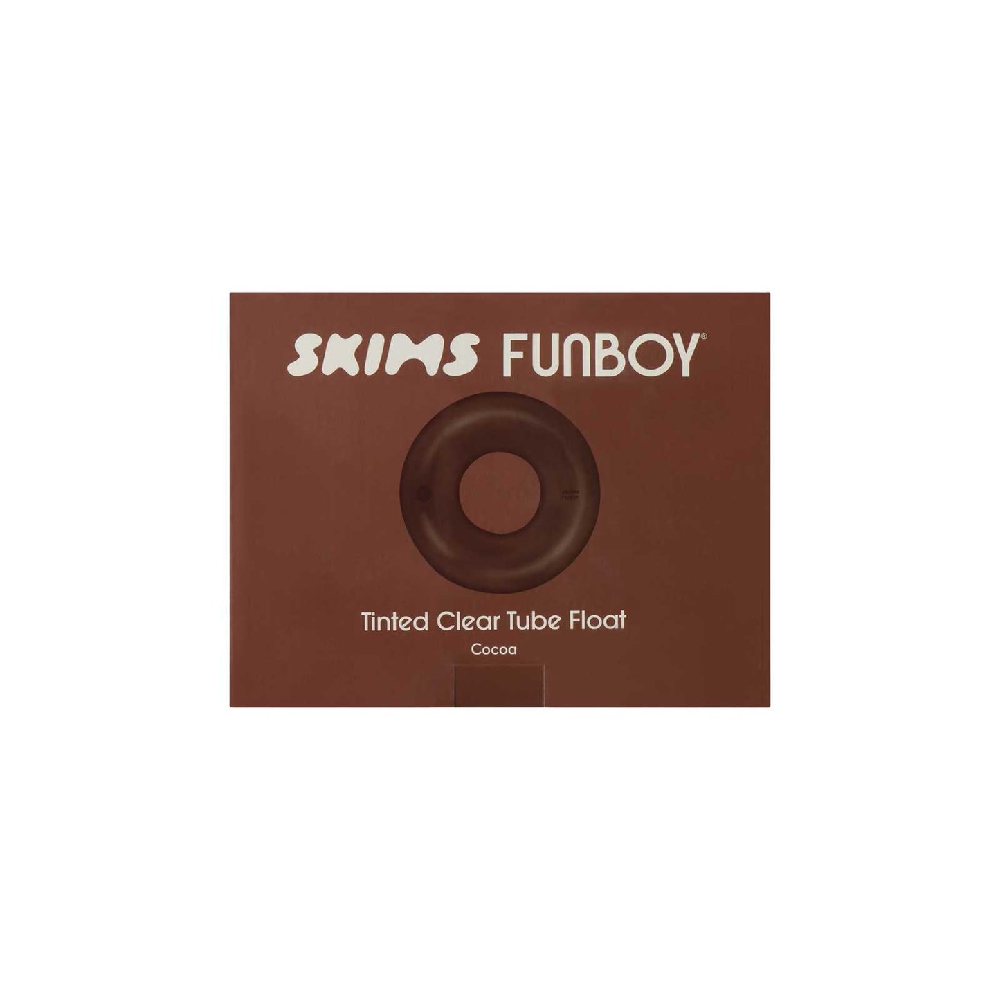 SKIMS x FUNBOY Cocoa Clear Tube Float, 46" Inflated w/ Cup Holder | Funboy Online