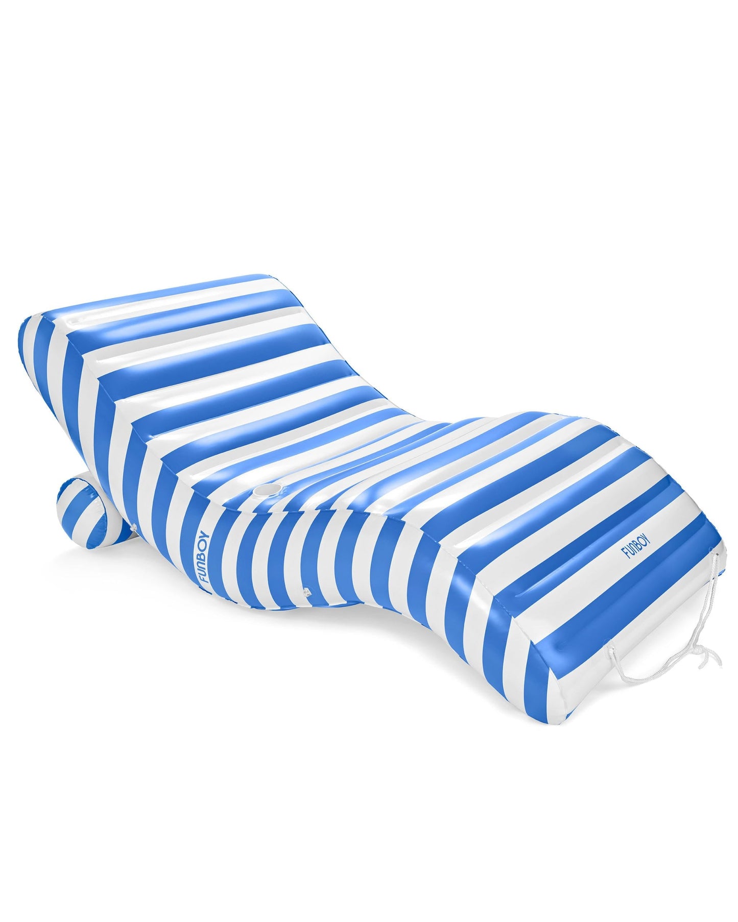 Blue Striped Chaise Lounger Pool Float | Funboy Discount