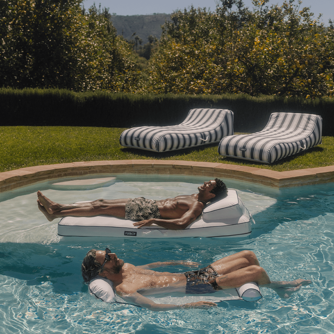 Fabric Classic Mat Lounger Pool Float - Classic White | Funboy On Sale