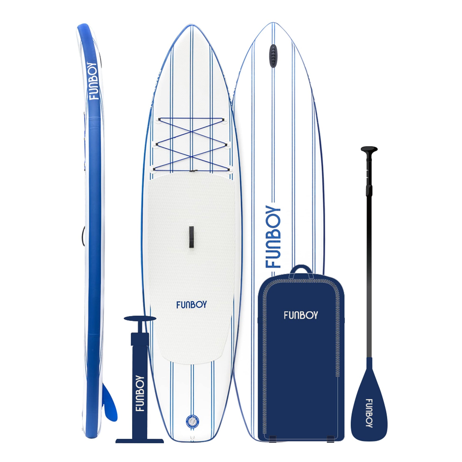 11"6' Inflatable Stand Up Paddle Board - Navy & White | Funboy New