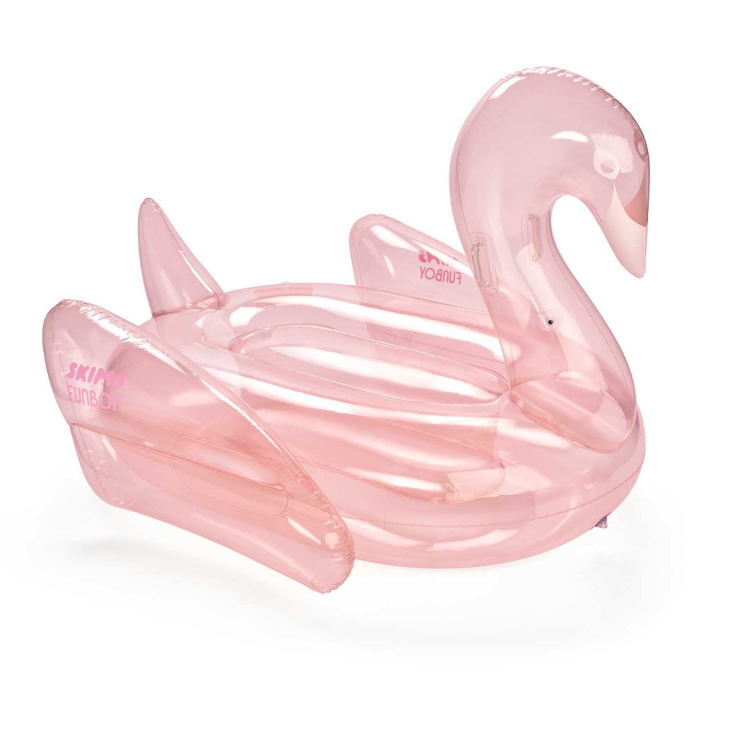 SKIMS x FUNBOY Cherry Blossom Clear Swan Pool Float | Funboy Online