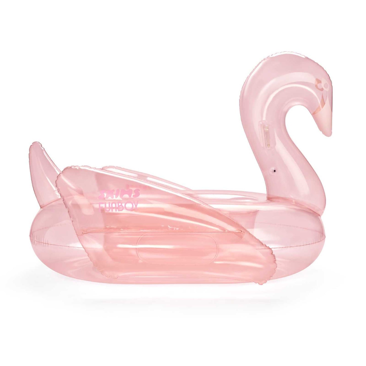 SKIMS x FUNBOY Cherry Blossom Clear Swan Pool Float | Funboy Online