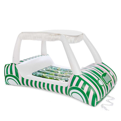 Green & Pink Palm Cabana Golf Cart Pool Float, Removable Shade | Funboy On Sale