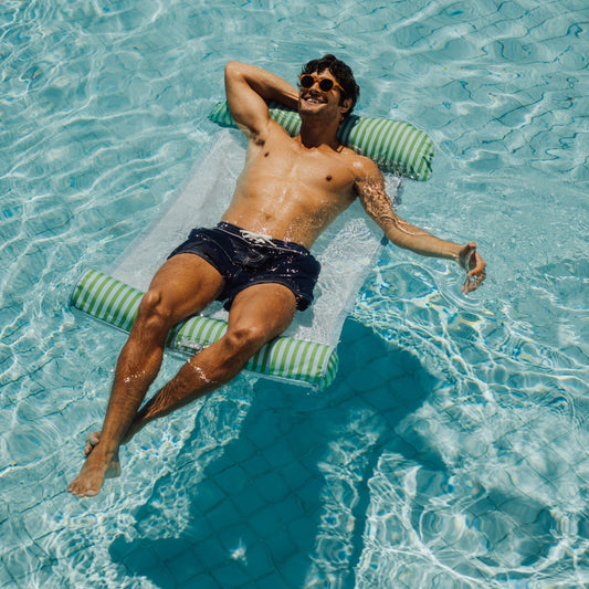 Fabric Pool Hammock, Green & Blue | Funboy Sale