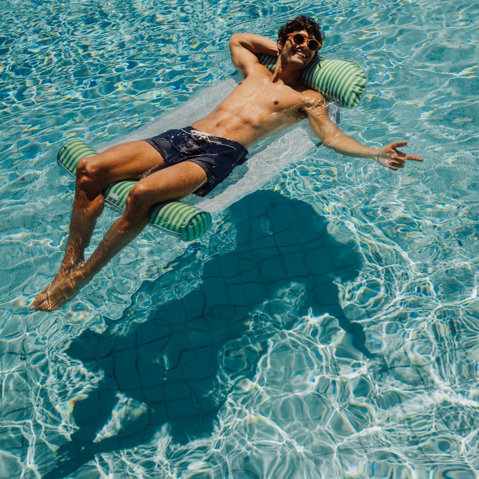 Fabric Pool Hammock, Green & Blue | Funboy Sale