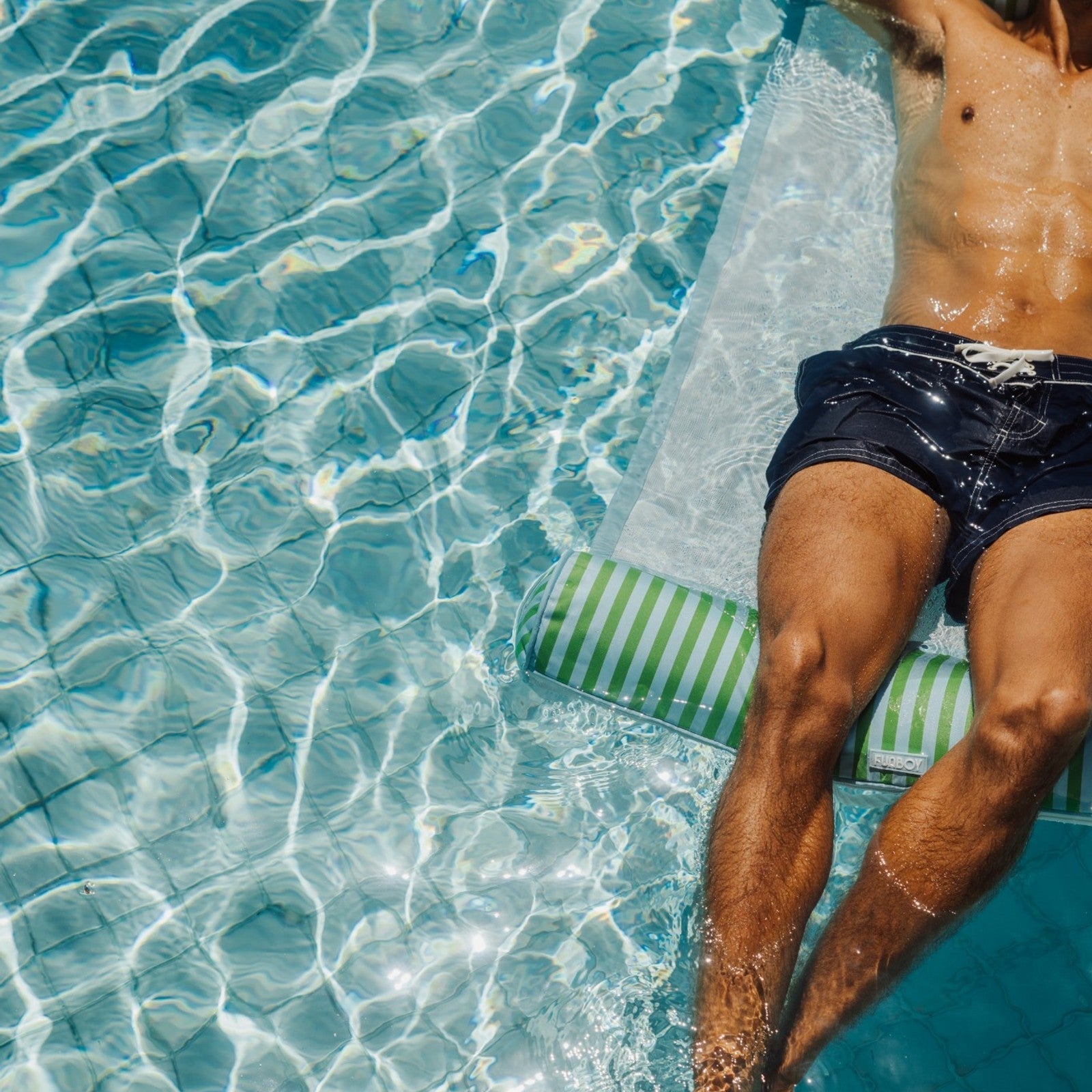 Fabric Pool Hammock, Green & Blue | Funboy Sale