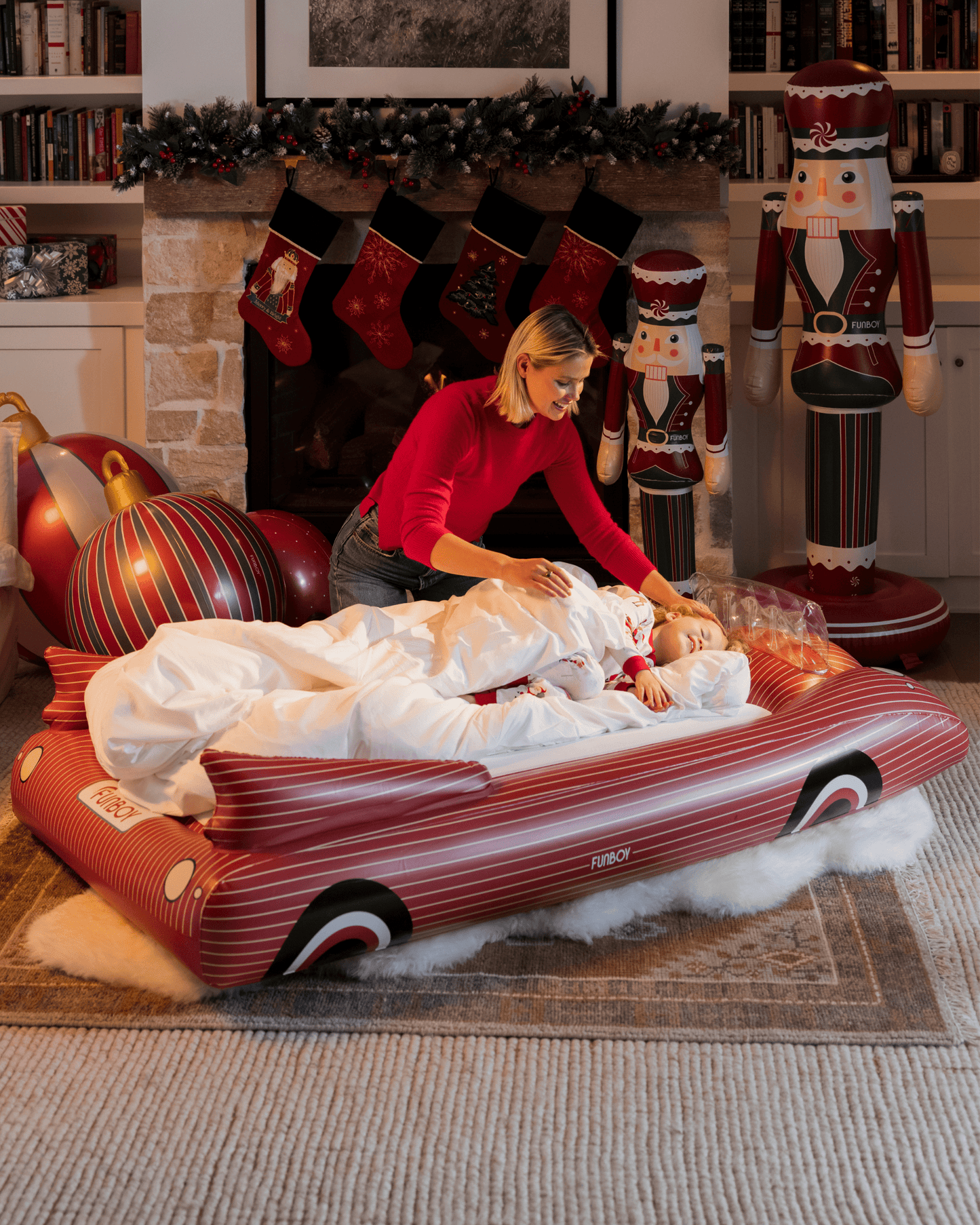Kids Sleepover Bed - Christmas Convertible Air Mattress | Funboy Online