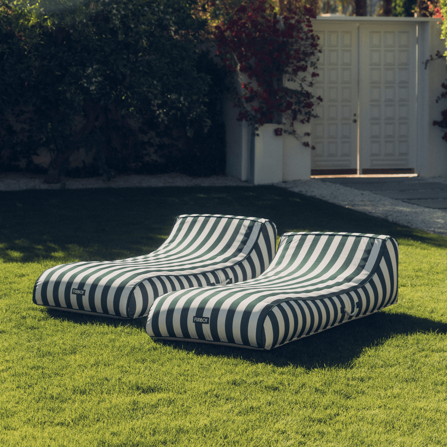 Fabric Covered Pool Float - Green Cabana Sunbed Lounger | Funboy Sale
