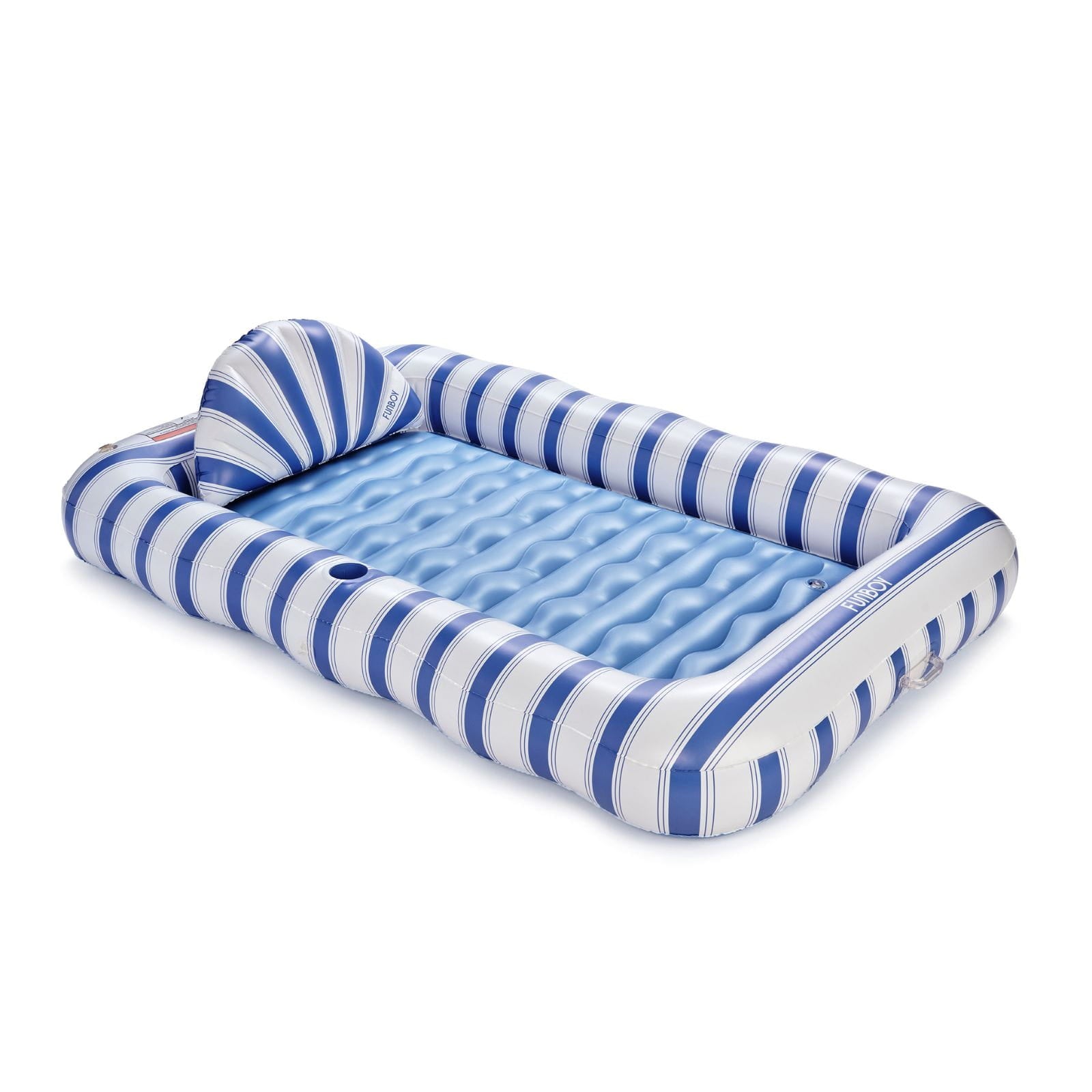 Tanning Pool Lounger: Blue & White Stripes | Funboy Online