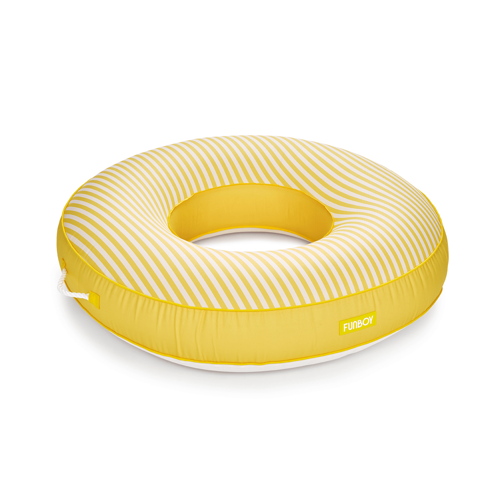 Fabric Covered Tube Float - Yellow Cabana Stripe | Funboy New