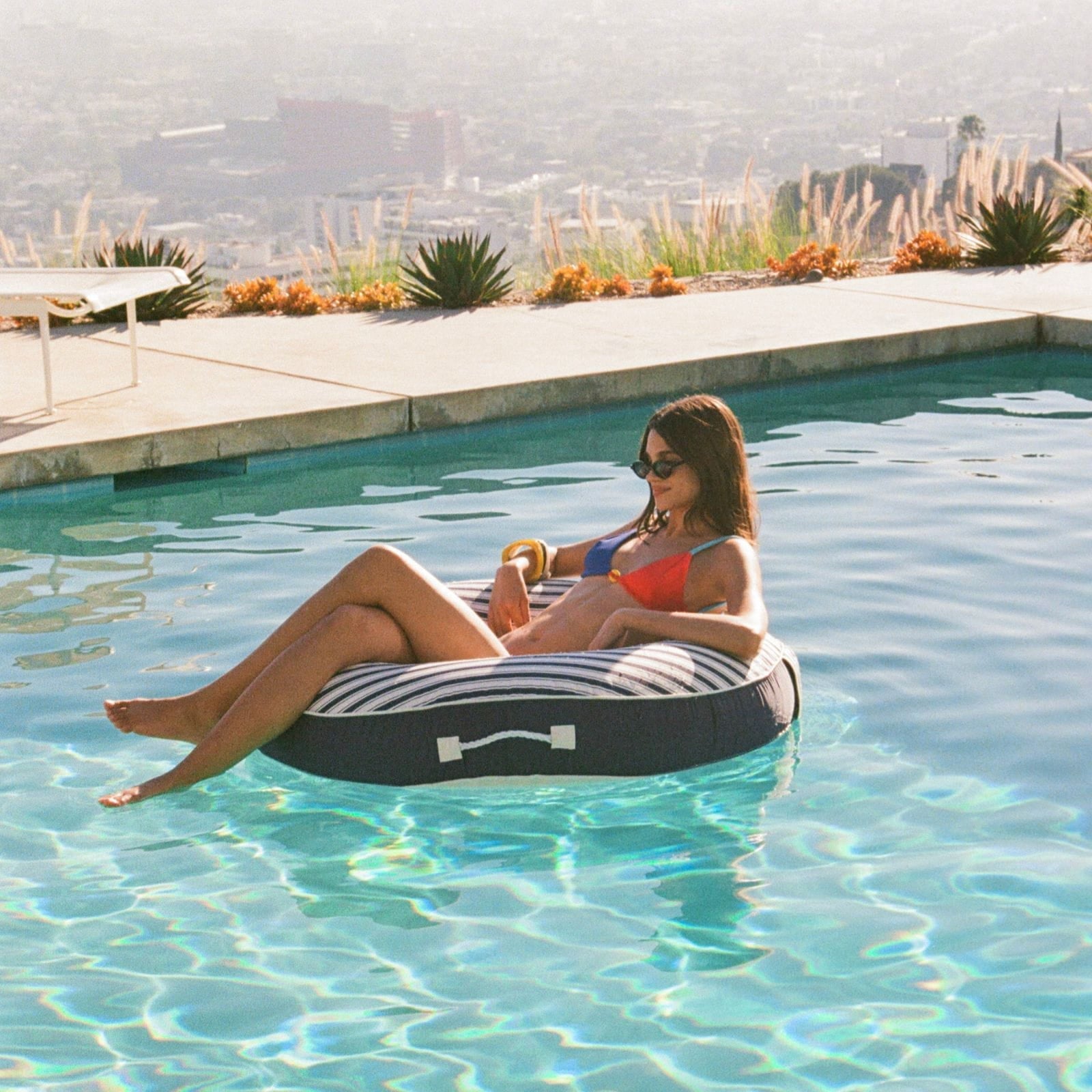 Fabric Covered Tube Float - Green Stripe | Funboy Online