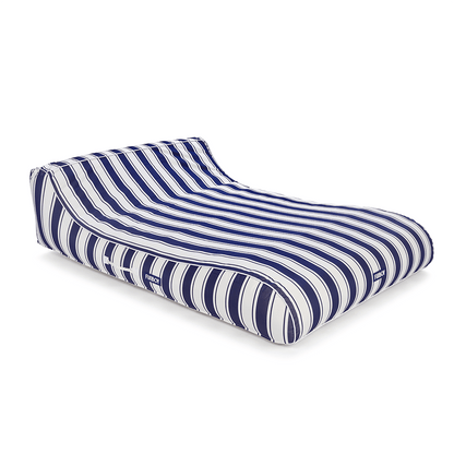 XL Fabric Covered Pool Float Sunbed Lounger - Navy Stripe | Funboy Discount