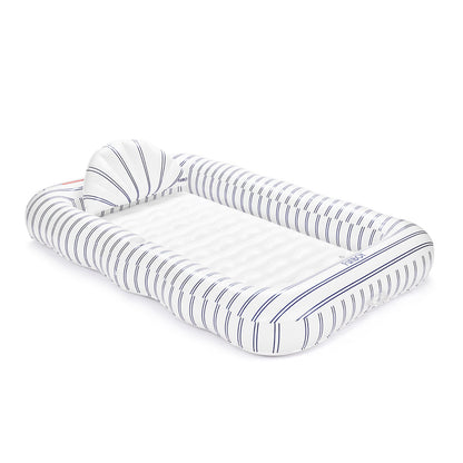Tanning Pool Lounger: White & Navy Stripes | Funboy For Sale