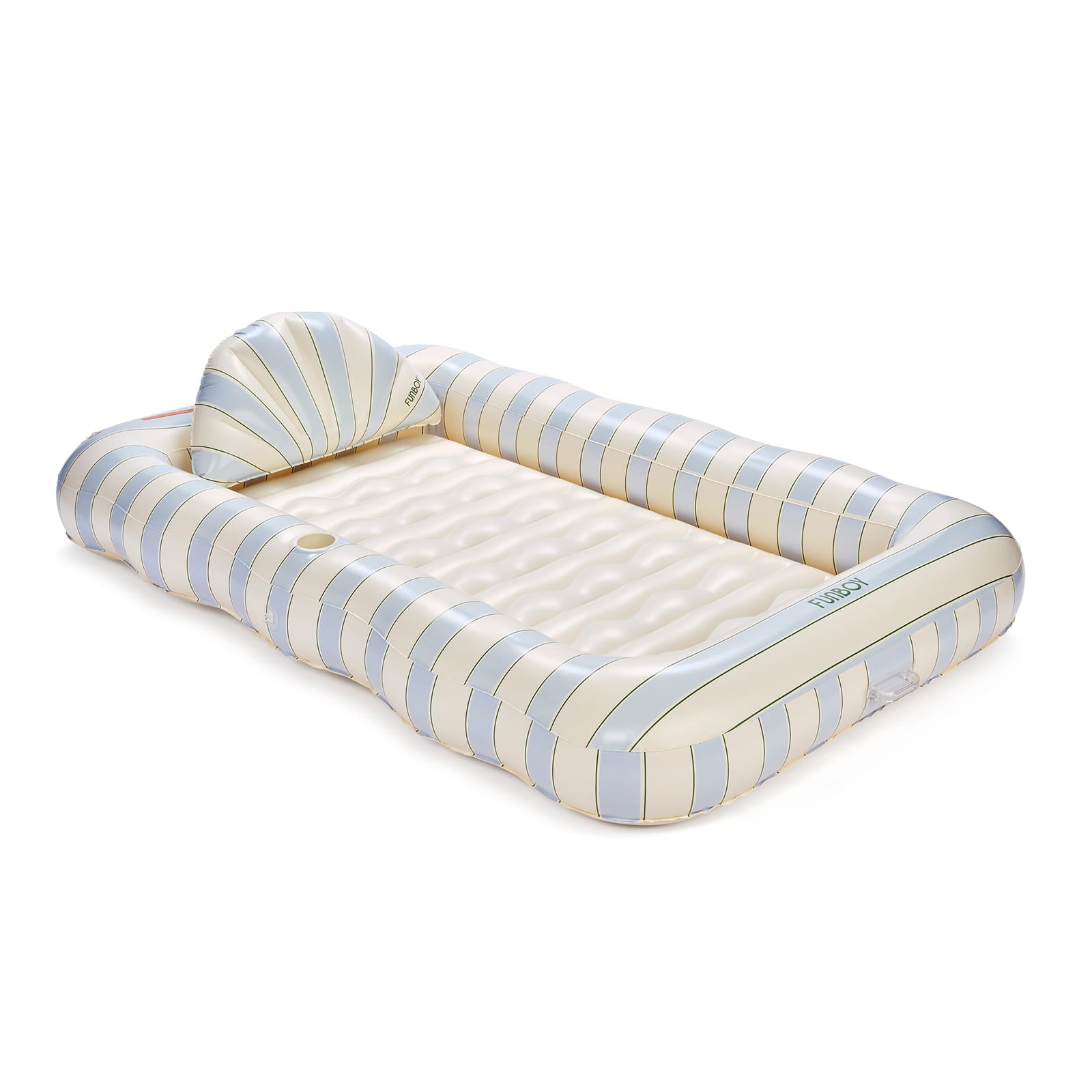 Tanning Pool Lounger: Blue, Green & White Stripes | Funboy Online