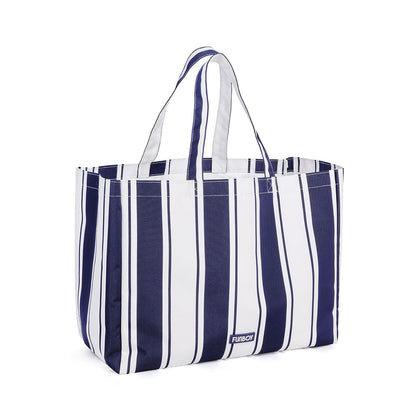 Beach Bag Tote, Navy Cabana Stripe | Funboy Sale