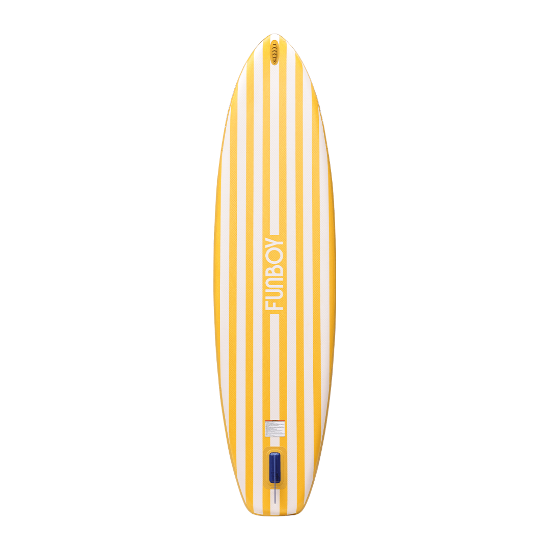 11"6' Inflatable Stand Up Paddle Board - Yellow & White Cabana Stripe | Funboy On Sale