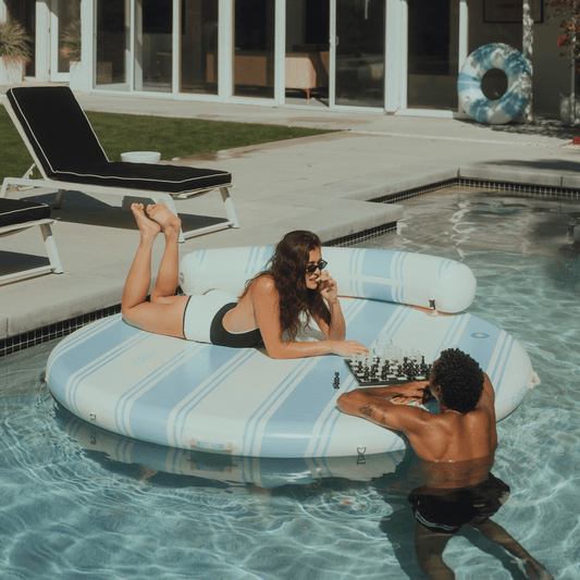 Inflatable Dock & Floating Island - Light Blue | Funboy New