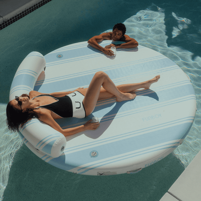 Inflatable Dock & Floating Island - Light Blue | Funboy New
