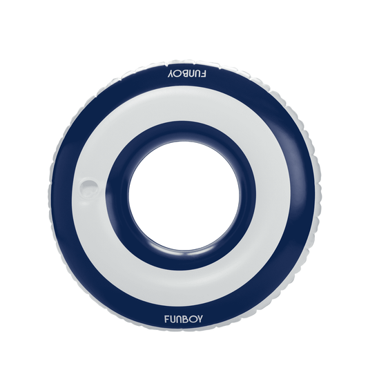 Pool Tube Float: Navy Blue & White, Striped | Funboy New