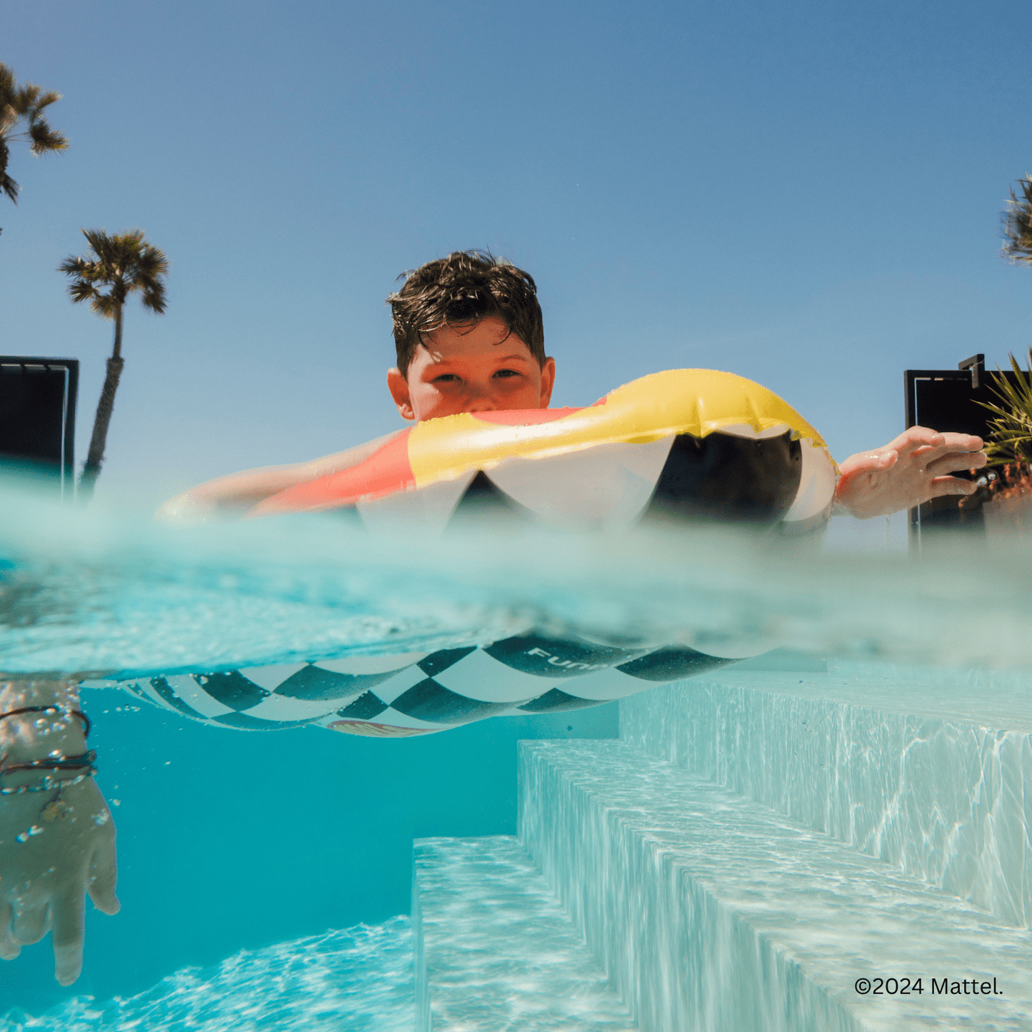Hot Wheels Checkered Flame Surfboard Pool Float | Funboy Sale