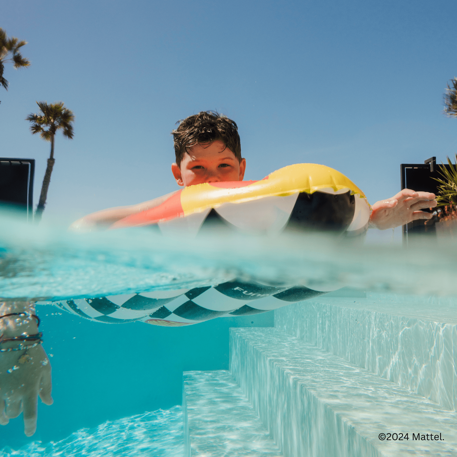 Hot Wheels Checkered Flame Surfboard Pool Float | Funboy Sale