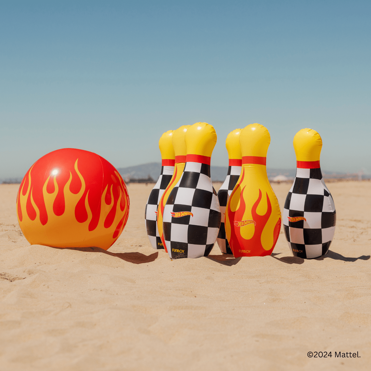 Hot Wheels Checkered Flame Backyard Bowling Set | Funboy For Sale