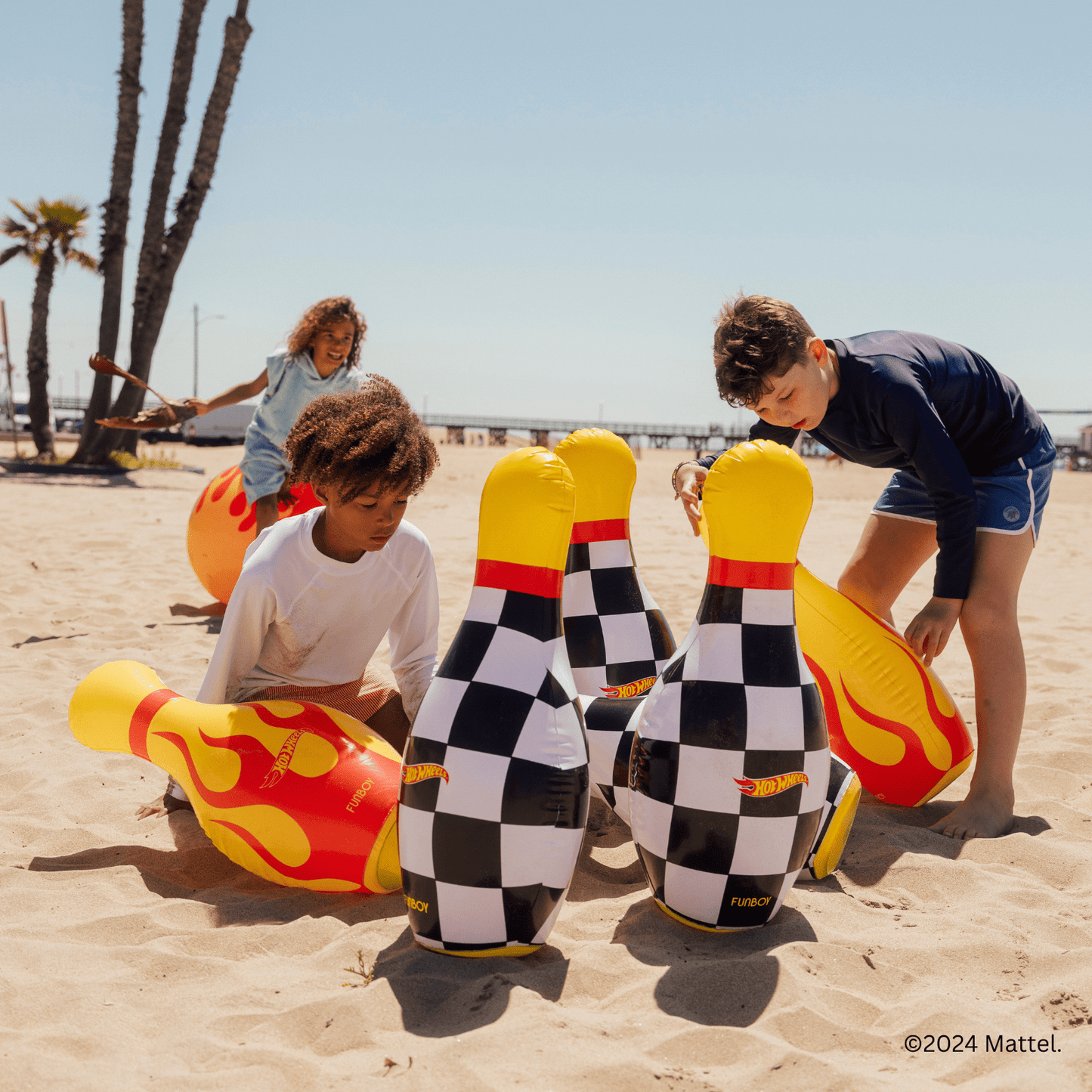 Hot Wheels Checkered Flame Backyard Bowling Set | Funboy For Sale
