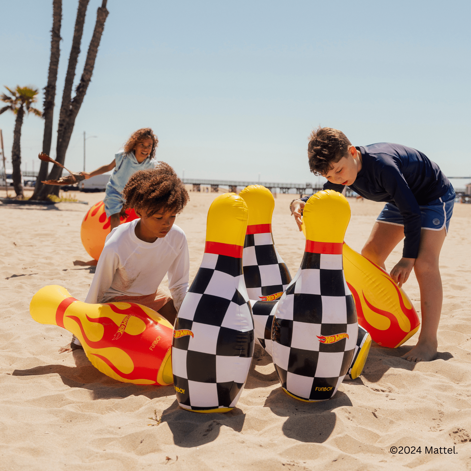 Hot Wheels Checkered Flame Backyard Bowling Set | Funboy For Sale