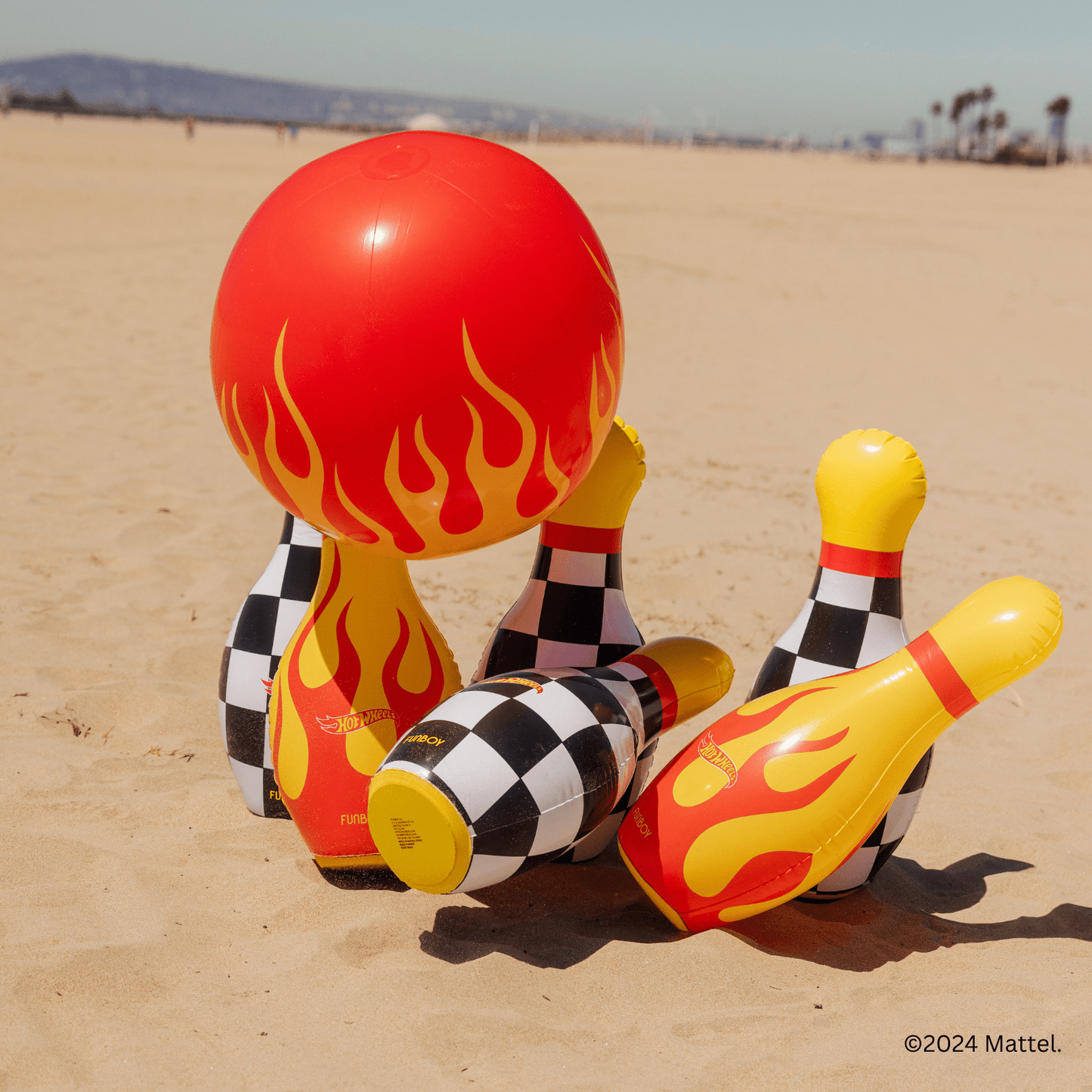 Hot Wheels Checkered Flame Backyard Bowling Set | Funboy For Sale