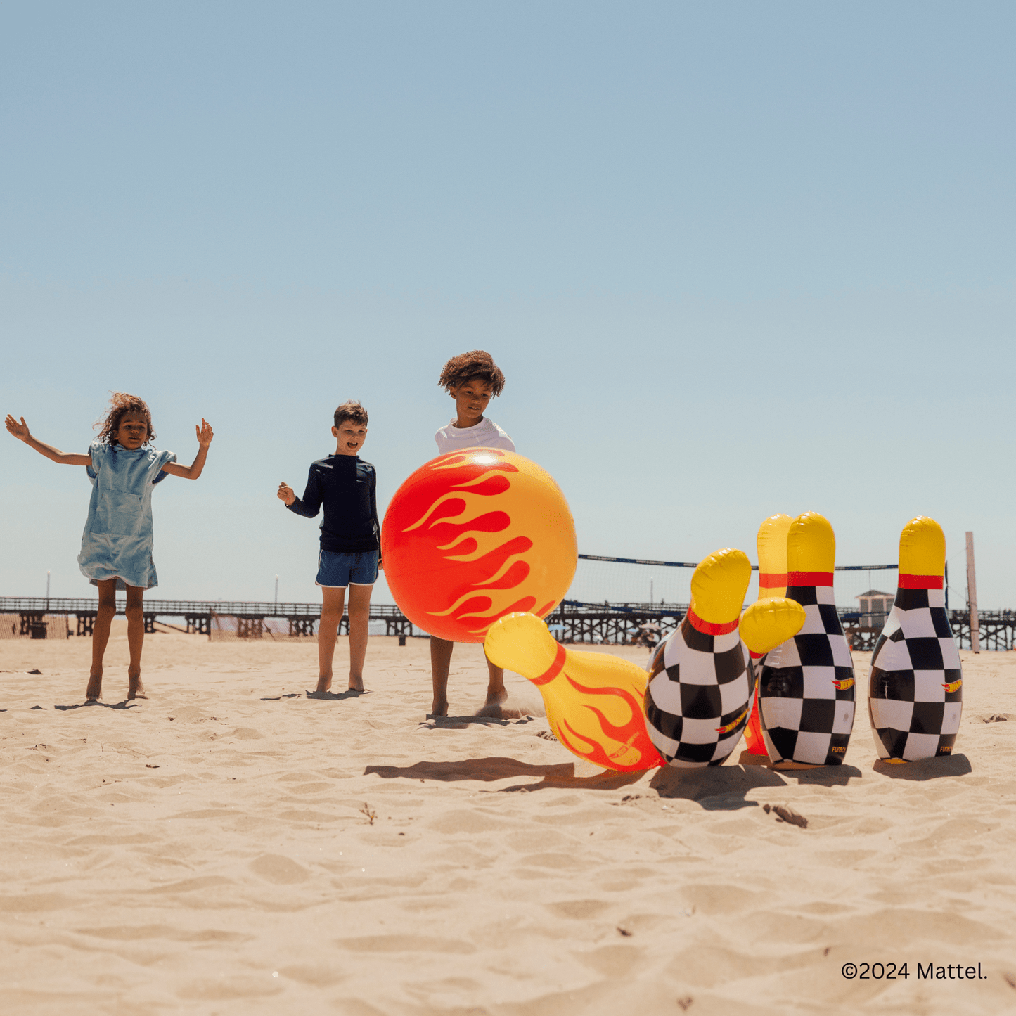 Hot Wheels Checkered Flame Backyard Bowling Set | Funboy For Sale