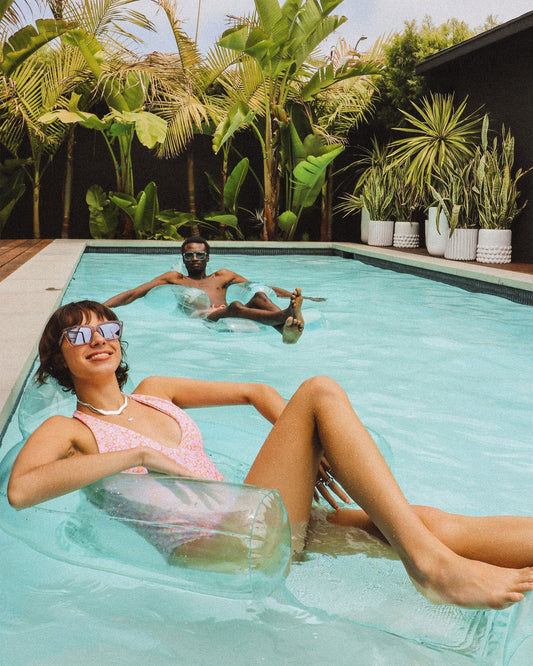 Clear Aqua Mesh Chair Pool Float - 2 Pack | Funboy Discount