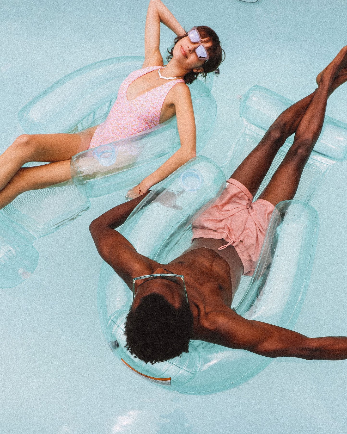 Pool Float Lounger: Clear Blue Mesh Chair Float | Funboy New