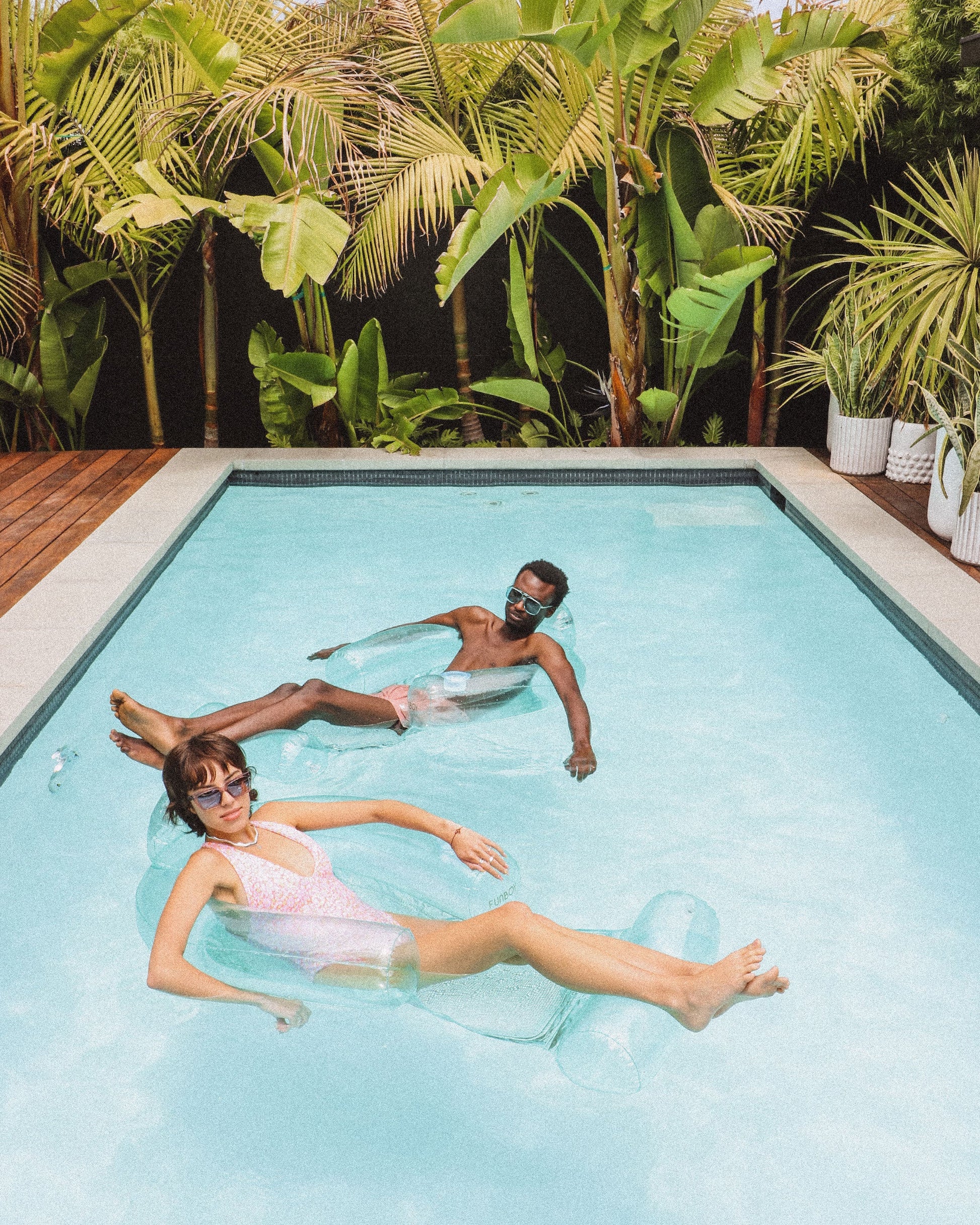 Pool Float Lounger: Clear Blue Mesh Chair Float | Funboy New