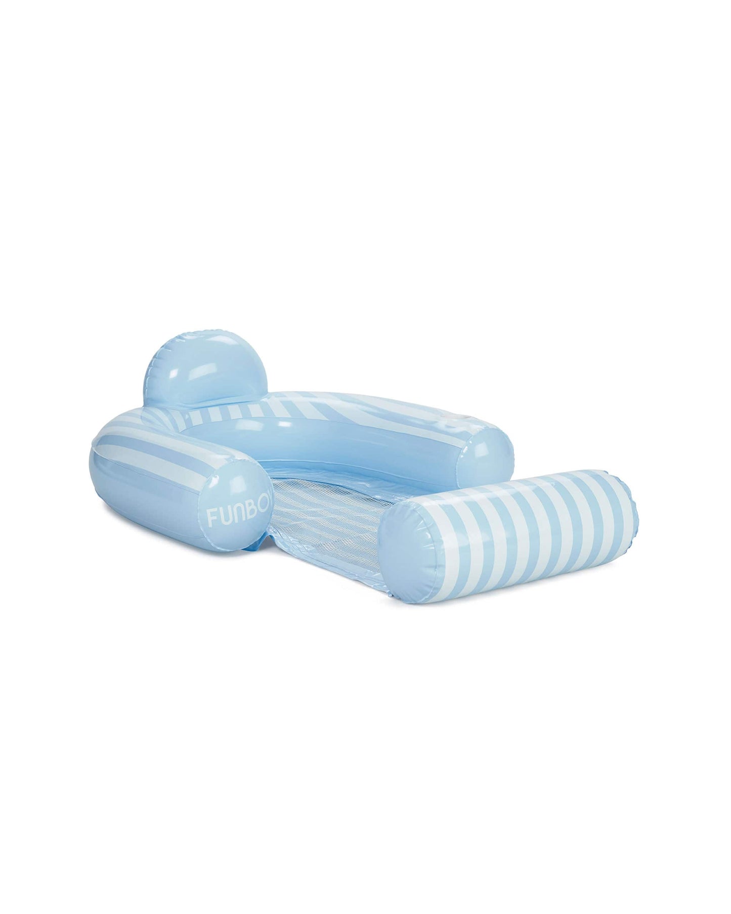 Blue & White Stripe Coastal Mesh Chair Pool Float | Funboy On Sale