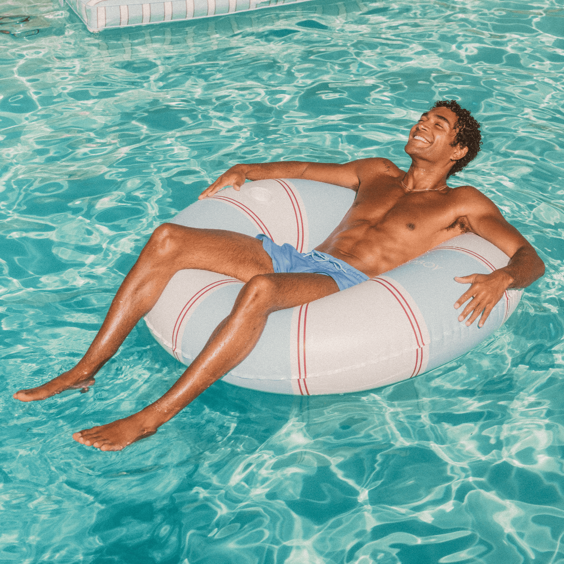 Red & Blue Striped Vintage Lux Tube Float | Funboy On Sale