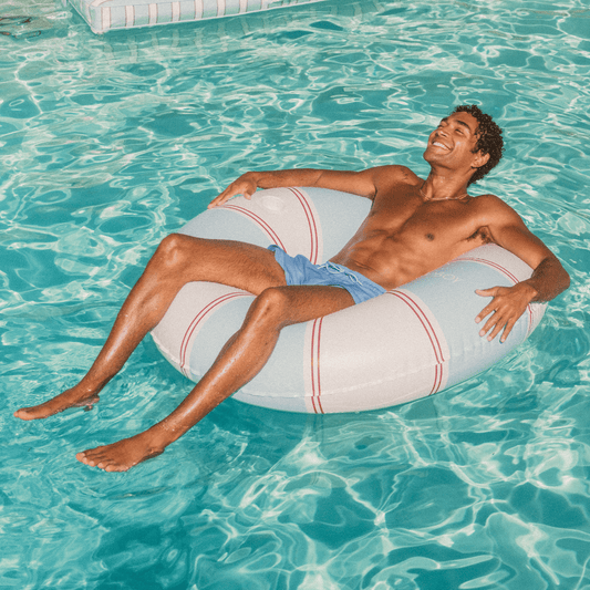 Red & Blue Striped Vintage Lux Tube Float | Funboy On Sale