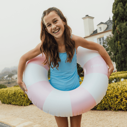 Pool Tubes for Kids: Vintage Kids Tube Float, Pink | Funboy Sale