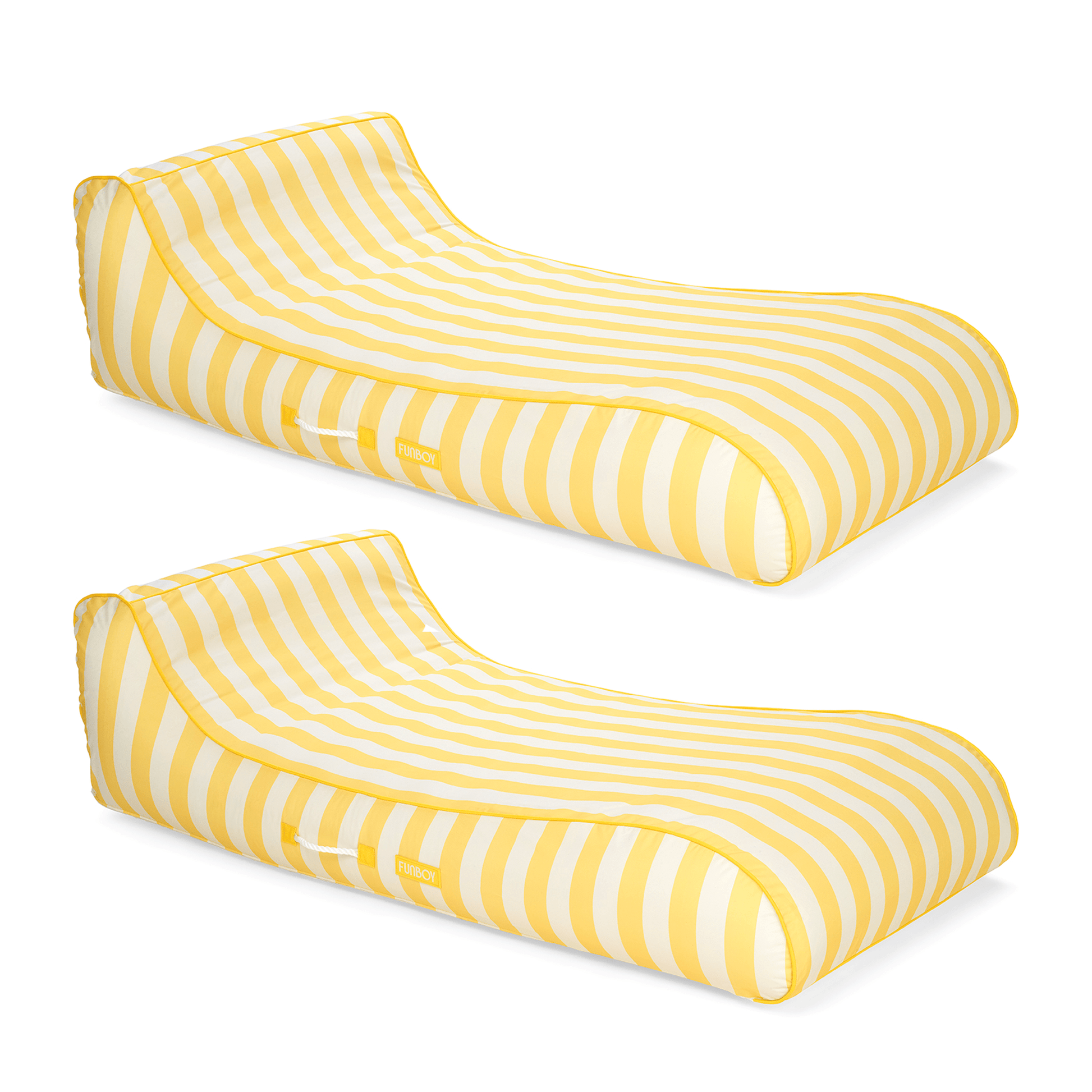 Yellow Cabana Fabric Sunbed Lounger - 2 Pack | Funboy Discount