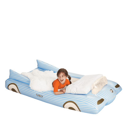 Kids Sleepover Bed - Blue Convertible Air Mattress | Funboy Online