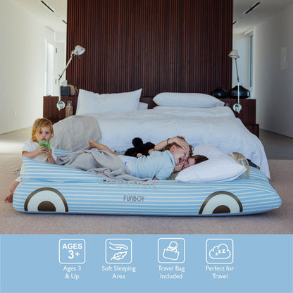 Kids Sleepover Bed - Blue Convertible Air Mattress | Funboy Online