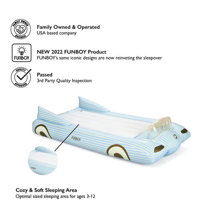 Kids Sleepover Bed - Blue Convertible Air Mattress | Funboy Online