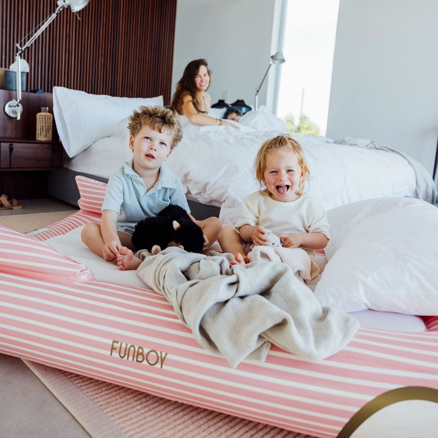 Kids Sleepover Bed - Pink Convertible Air Mattress | Funboy On Sale
