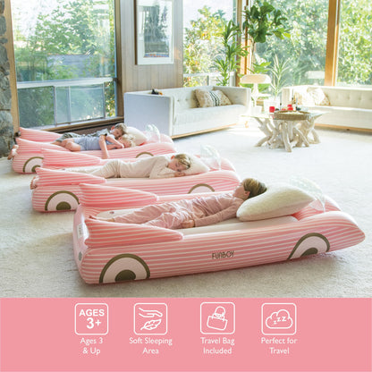 Kids Sleepover Bed - Pink Convertible Air Mattress | Funboy On Sale