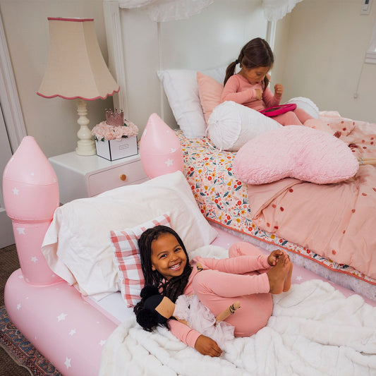 Kids Sleepover Bed - Pink Castle Air Mattress | Funboy For Sale
