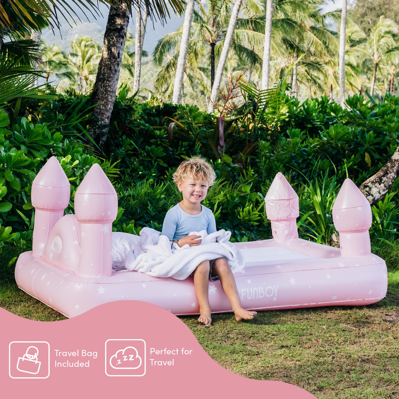 Kids Sleepover Bed - Pink Castle Air Mattress | Funboy For Sale