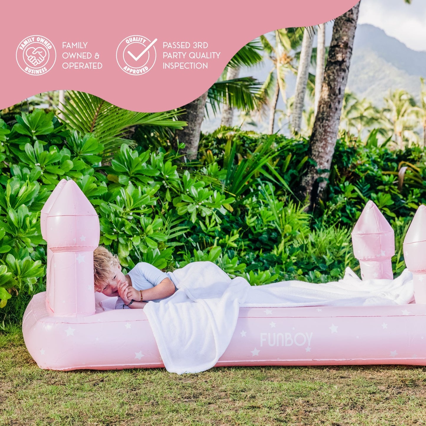 Kids Sleepover Bed - Pink Castle Air Mattress | Funboy For Sale