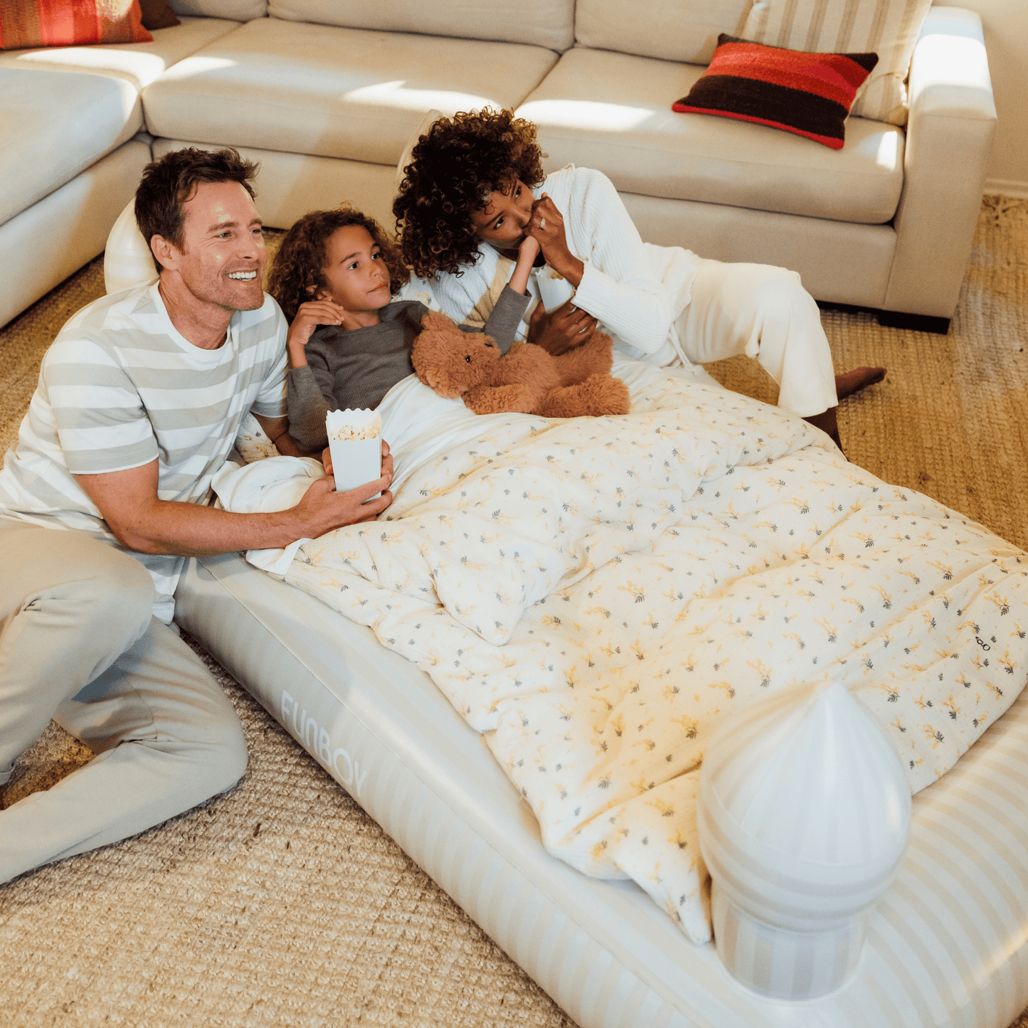 Kids Sleepover Bed - Striped Castle Air Mattress | Funboy On Sale