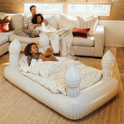 Kids Sleepover Bed - Striped Castle Air Mattress | Funboy On Sale