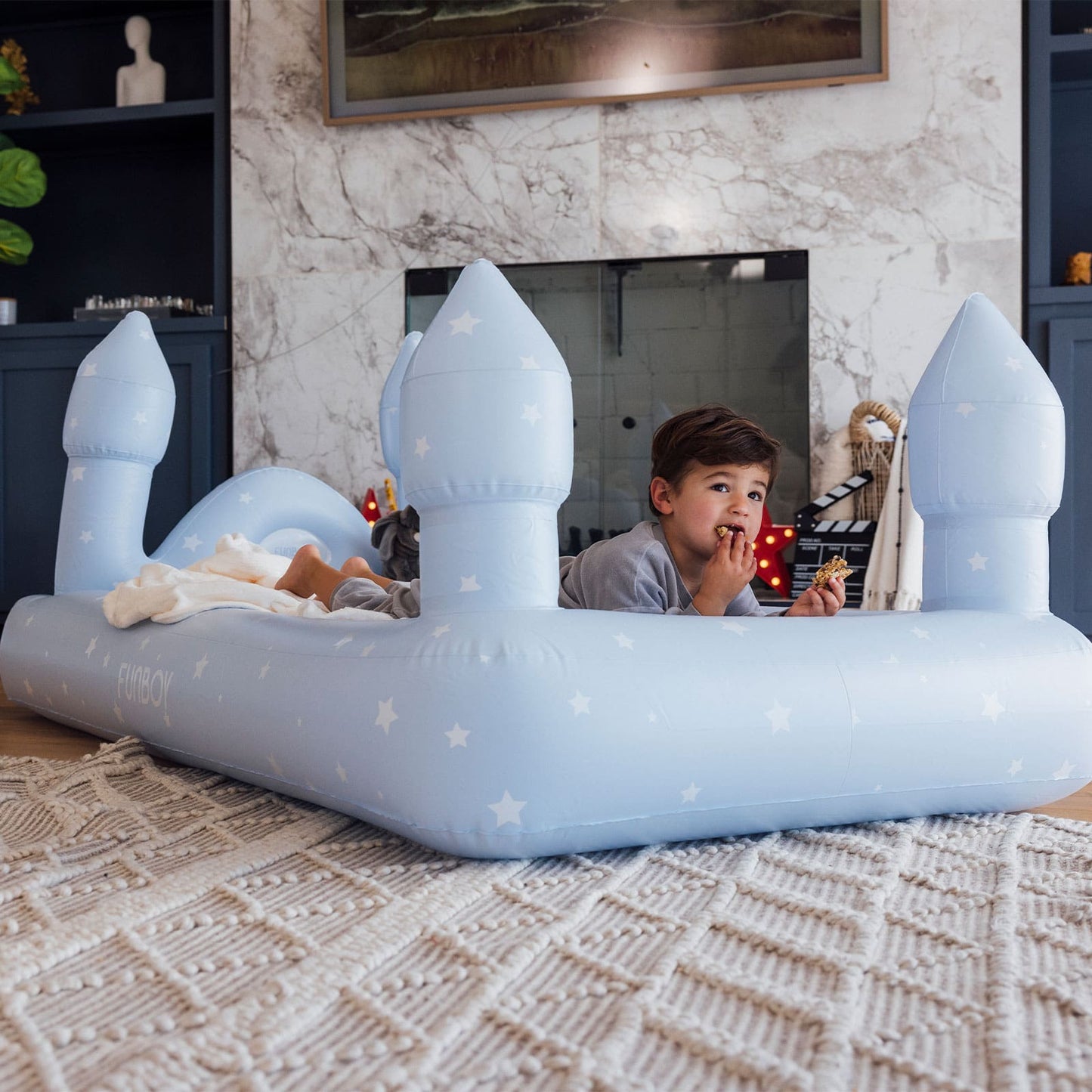 Kids Sleepover Bed - Blue Castle Air Mattress | Funboy Sale